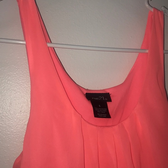 Pink and Black High Low Dress - Picture 6 of 7